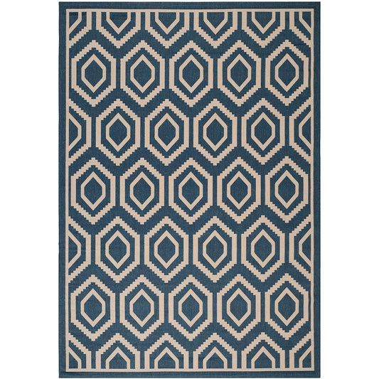 Safavieh Courtyard Cy6902-268 Navy / Beige Geometric Area Rug