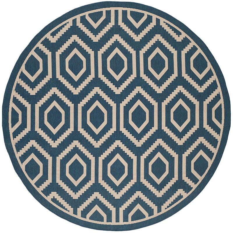 Safavieh Courtyard Cy6902-268 Navy / Beige Geometric Area Rug