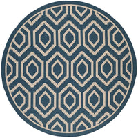 Safavieh Courtyard Cy6902-268 Navy / Beige Geometric Area Rug