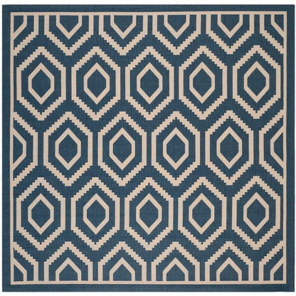 Safavieh Courtyard Cy6902-268 Navy / Beige Geometric Area Rug