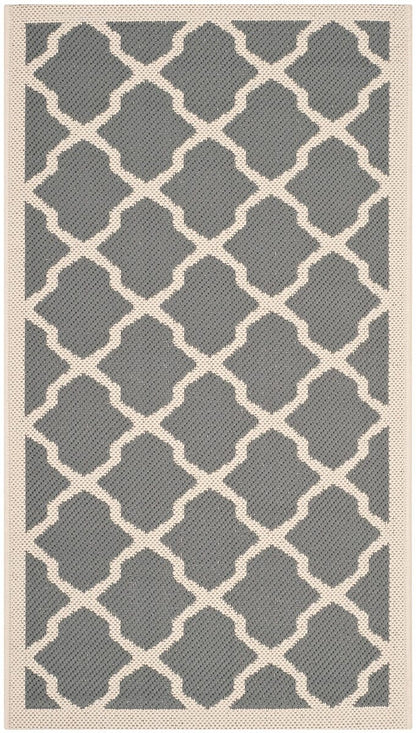 Safavieh Courtyard Cy6903-246 Anthracite / Beige Geometric Area Rug