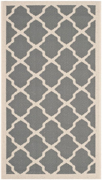 Safavieh Courtyard Cy6903-246 Anthracite / Beige Geometric Area Rug