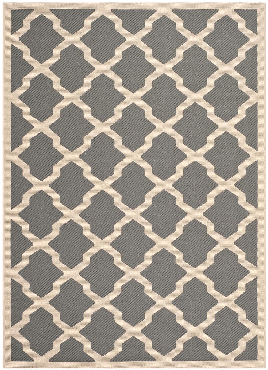 Safavieh Courtyard Cy6903-246 Anthracite / Beige Geometric Area Rug