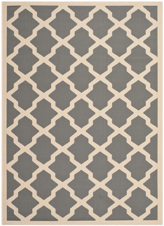 Safavieh Courtyard Cy6903-246 Anthracite / Beige Geometric Area Rug