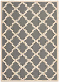 Safavieh Courtyard Cy6903-246 Anthracite / Beige Geometric Area Rug