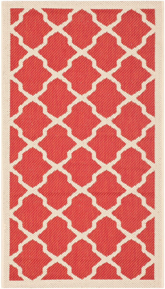 Safavieh Courtyard Cy6903-248 Red / Bone Geometric Area Rug