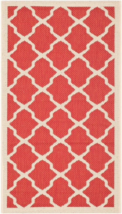 Safavieh Courtyard Cy6903-248 Red / Bone Geometric Area Rug