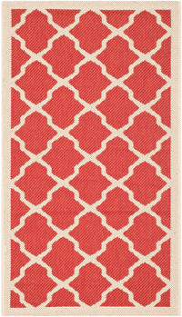 Safavieh Courtyard Cy6903-248 Red / Bone Geometric Area Rug