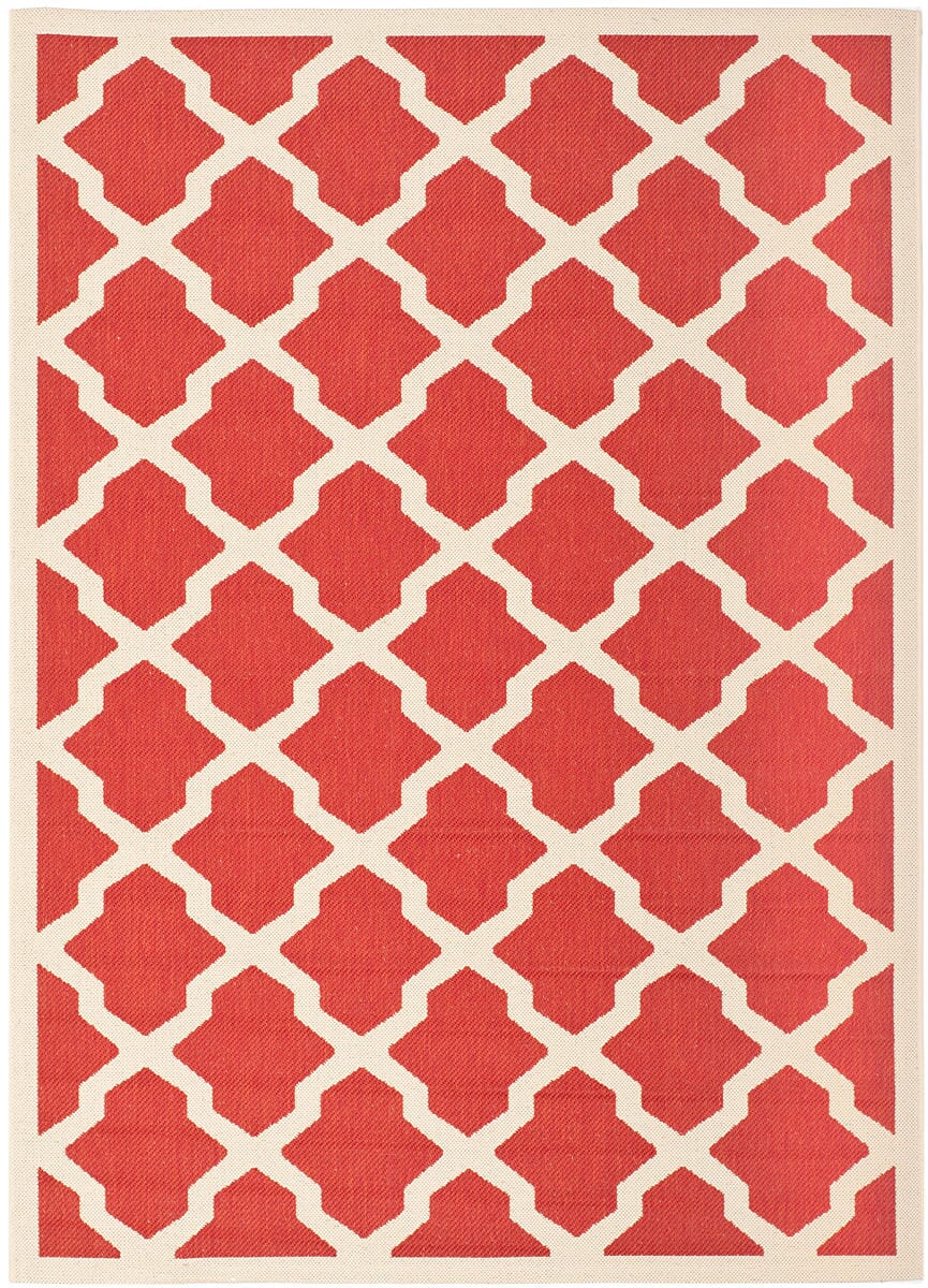 Safavieh Courtyard Cy6903-248 Red / Bone Geometric Area Rug