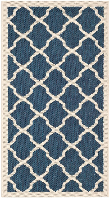 Safavieh Courtyard Cy6903-268 Navy / Beige Geometric Area Rug