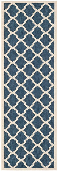 Safavieh Courtyard Cy6903-268 Navy / Beige Geometric Area Rug