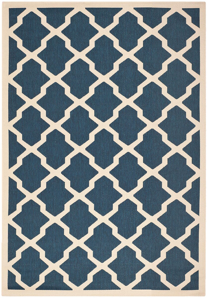 Safavieh Courtyard Cy6903-268 Navy / Beige Geometric Area Rug