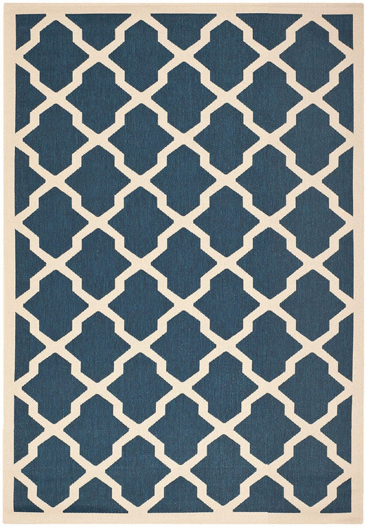 Safavieh Courtyard Cy6903-268 Navy / Beige Geometric Area Rug