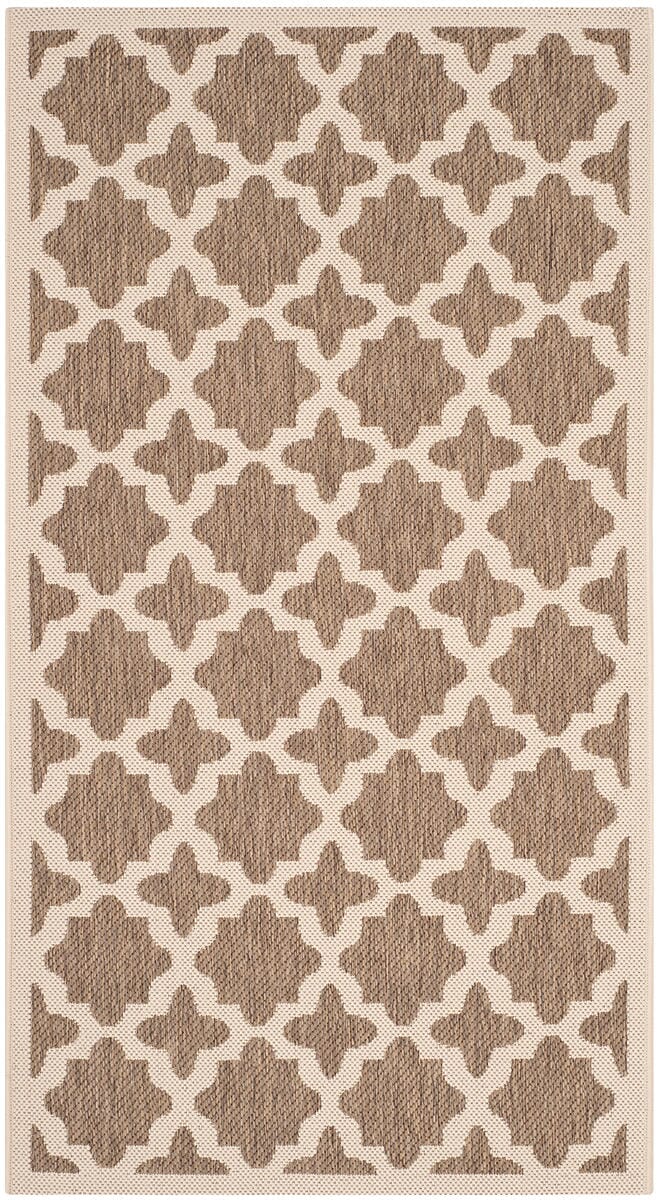 Safavieh Courtyard Cy6913-242 Brown / Bone Geometric Area Rug