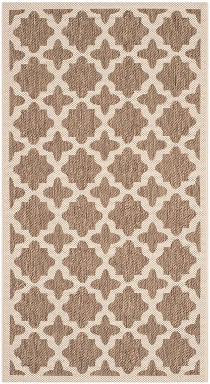 Safavieh Courtyard Cy6913-242 Brown / Bone Geometric Area Rug