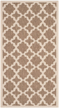 Safavieh Courtyard Cy6913-242 Brown / Bone Geometric Area Rug