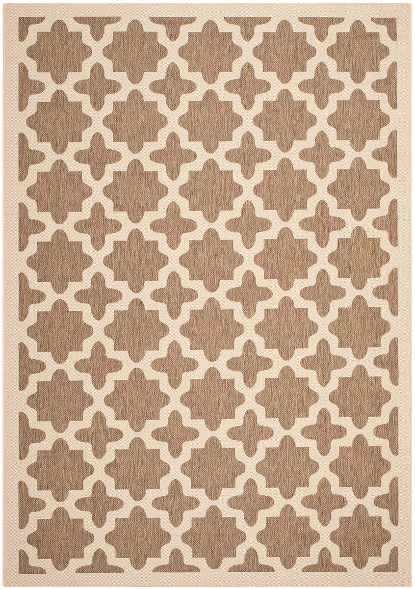 Safavieh Courtyard Cy6913-242 Brown / Bone Geometric Area Rug