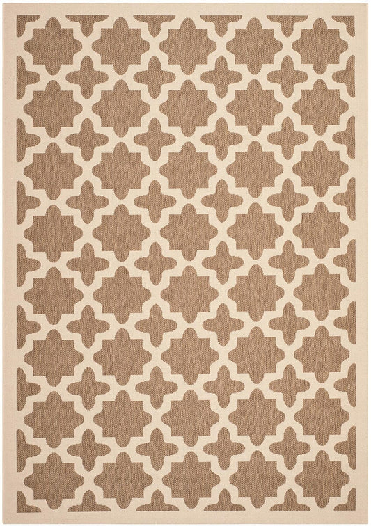 Safavieh Courtyard Cy6913-242 Brown / Bone Geometric Area Rug