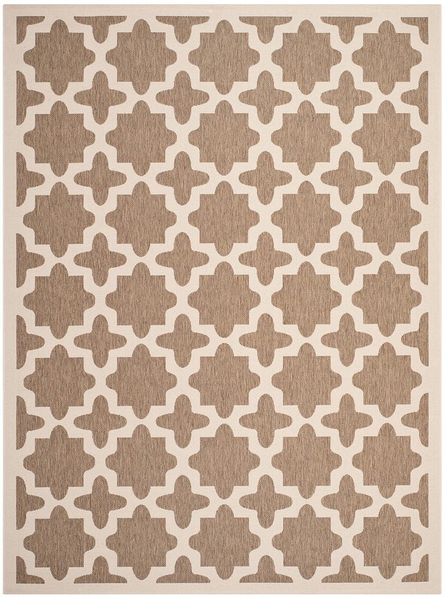 Safavieh Courtyard Cy6913-242 Brown / Bone Geometric Area Rug