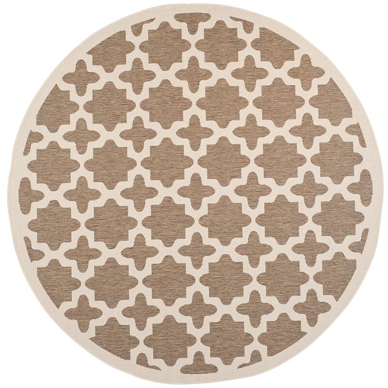 Safavieh Courtyard Cy6913-242 Brown / Bone Geometric Area Rug