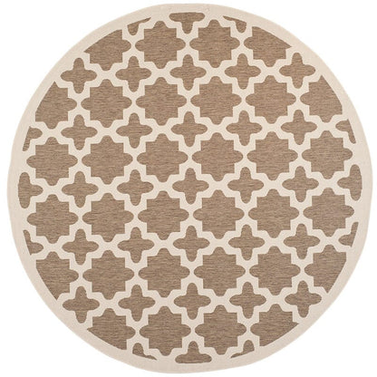 Safavieh Courtyard Cy6913-242 Brown / Bone Geometric Area Rug