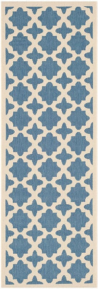 Safavieh Courtyard Cy6913-243 Blue / Beige Geometric Area Rug