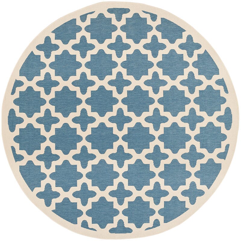 Safavieh Courtyard Cy6913-243 Blue / Beige Geometric Area Rug