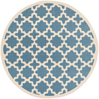 Safavieh Courtyard Cy6913-243 Blue / Beige Geometric Area Rug