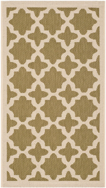 Safavieh Courtyard Cy6913-244 Green / Beige Geometric Area Rug