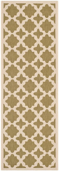 Safavieh Courtyard Cy6913-244 Green / Beige Geometric Area Rug