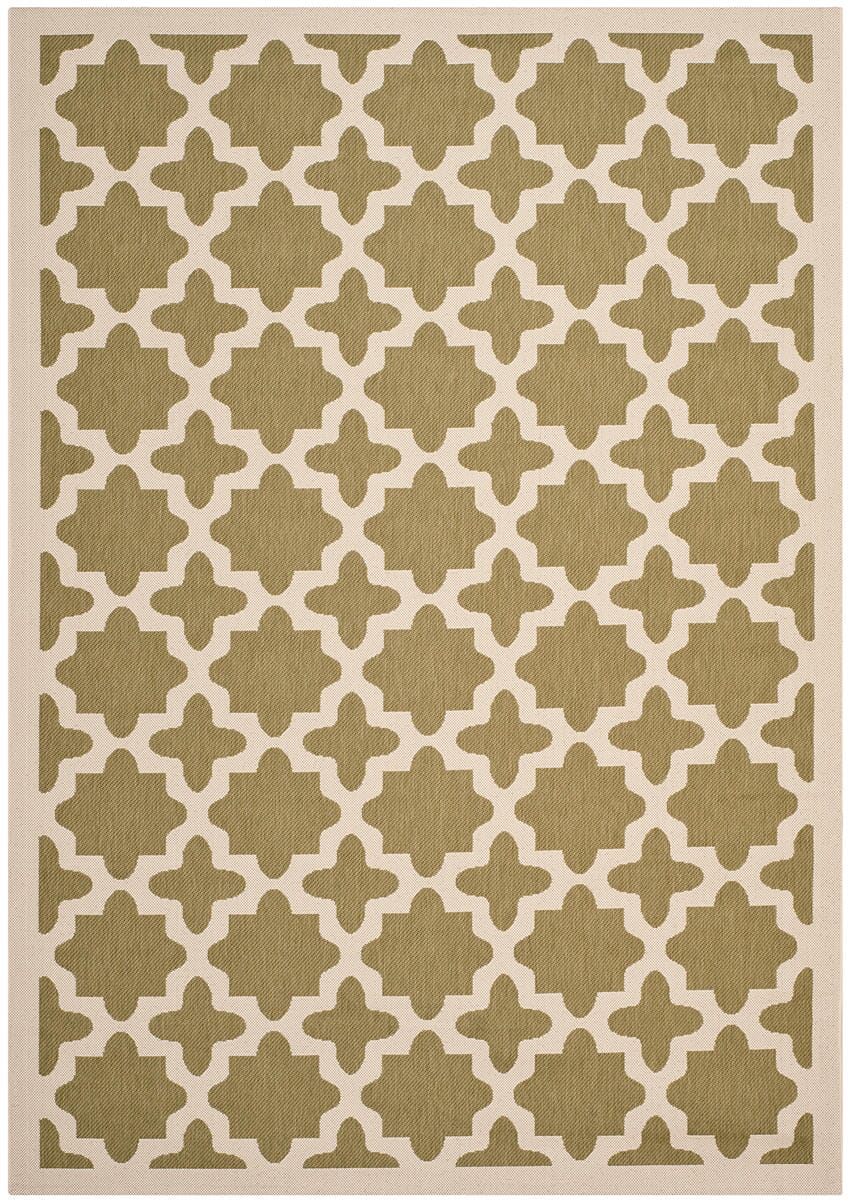 Safavieh Courtyard Cy6913-244 Green / Beige Geometric Area Rug