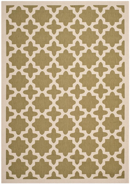 Safavieh Courtyard Cy6913-244 Green / Beige Geometric Area Rug