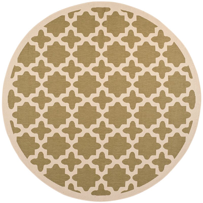 Safavieh Courtyard Cy6913-244 Green / Beige Geometric Area Rug