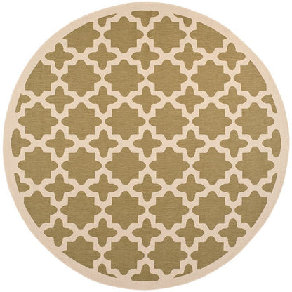 Safavieh Courtyard Cy6913-244 Green / Beige Geometric Area Rug