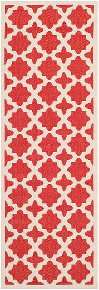 Safavieh Courtyard Cy6913-248 Red / Bone Geometric Area Rug