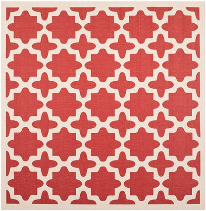 Safavieh Courtyard Cy6913-248 Red / Bone Geometric Area Rug