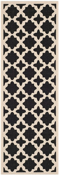 Safavieh Courtyard Cy6913-266 Black / Beige Geometric Area Rug