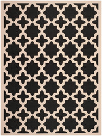 Safavieh Courtyard Cy6913-266 Black / Beige Geometric Area Rug