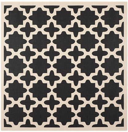 Safavieh Courtyard Cy6913-266 Black / Beige Geometric Area Rug