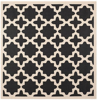 Safavieh Courtyard Cy6913-266 Black / Beige Geometric Area Rug