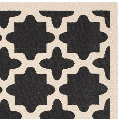 Safavieh Courtyard Cy6913-266 Black / Beige Geometric Area Rug