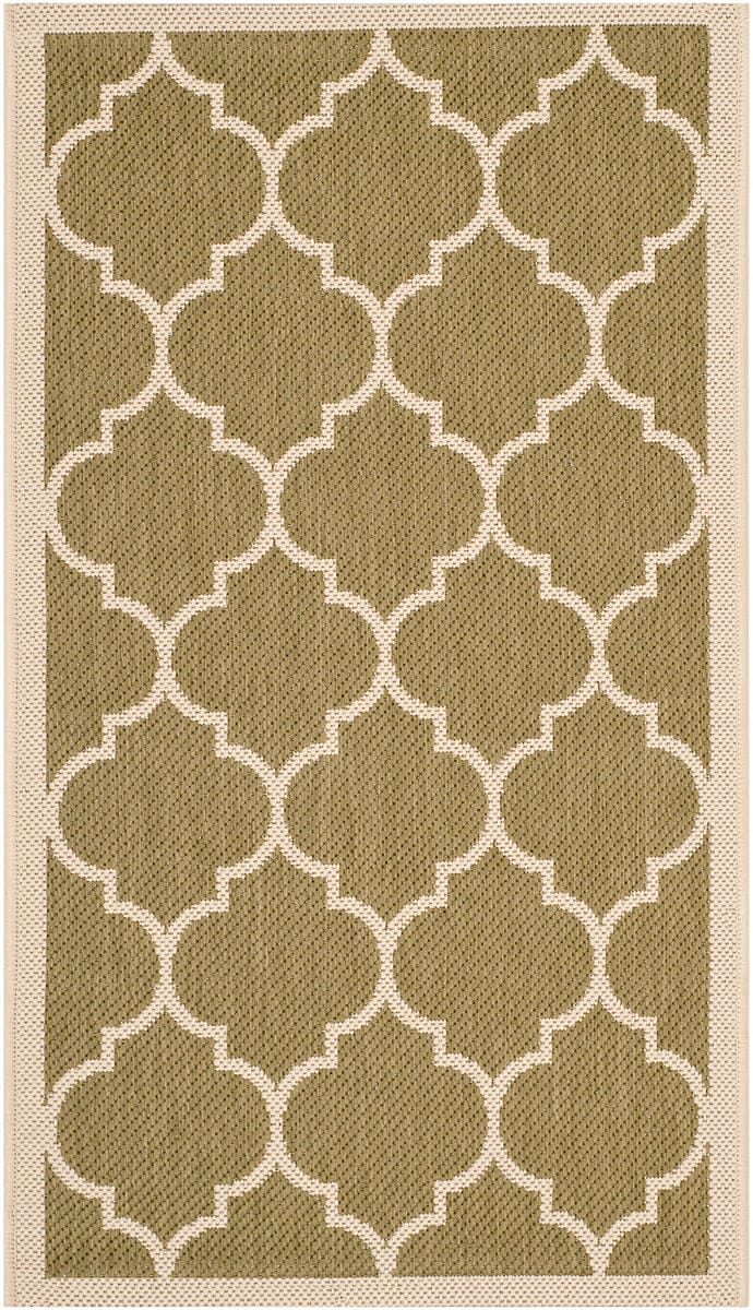 Safavieh Courtyard Cy6914-244 Green / Beige Geometric Area Rug