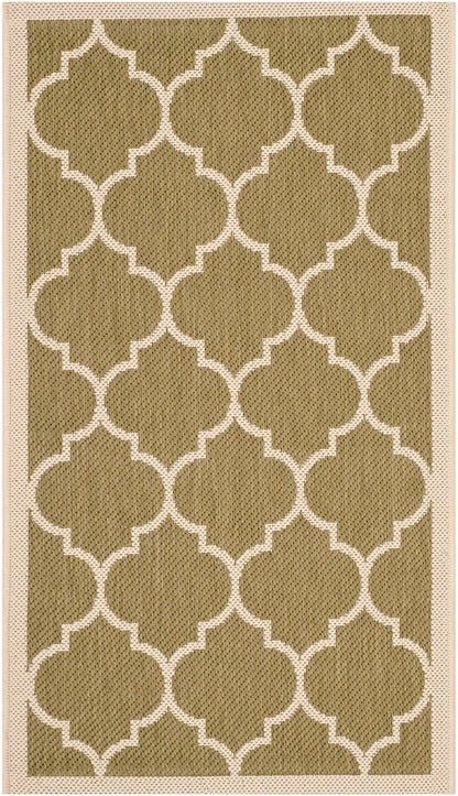 Safavieh Courtyard Cy6914-244 Green / Beige Geometric Area Rug