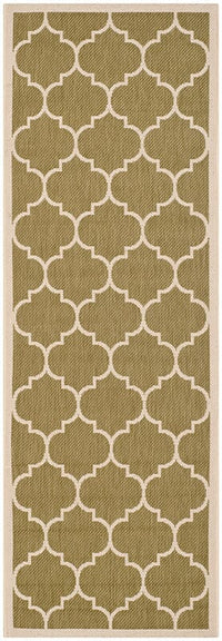 Safavieh Courtyard Cy6914-244 Green / Beige Geometric Area Rug