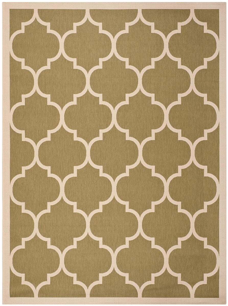 Safavieh Courtyard Cy6914-244 Green / Beige Geometric Area Rug