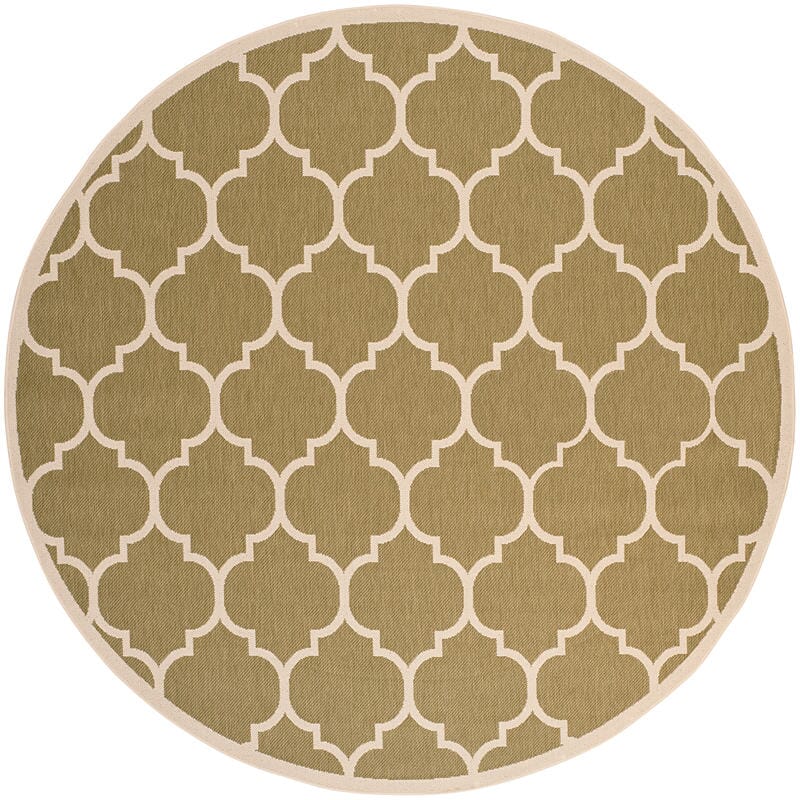 Safavieh Courtyard Cy6914-244 Green / Beige Geometric Area Rug