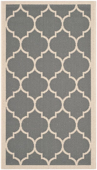 Safavieh Courtyard Cy6914-246 Anthracite / Beige Geometric Area Rug