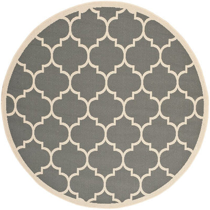 Safavieh Courtyard Cy6914-246 Anthracite / Beige Geometric Area Rug