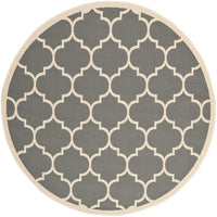 Safavieh Courtyard Cy6914-246 Anthracite / Beige Geometric Area Rug