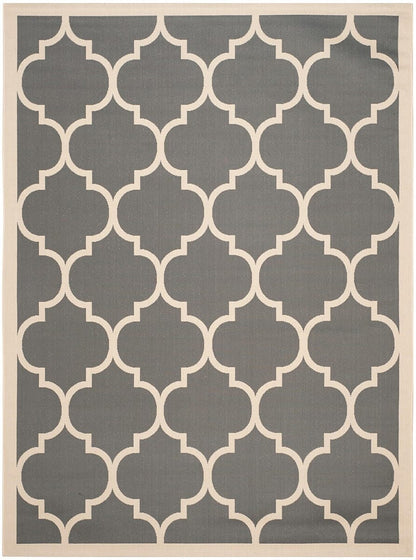 Safavieh Courtyard Cy6914-246 Anthracite / Beige Geometric Area Rug